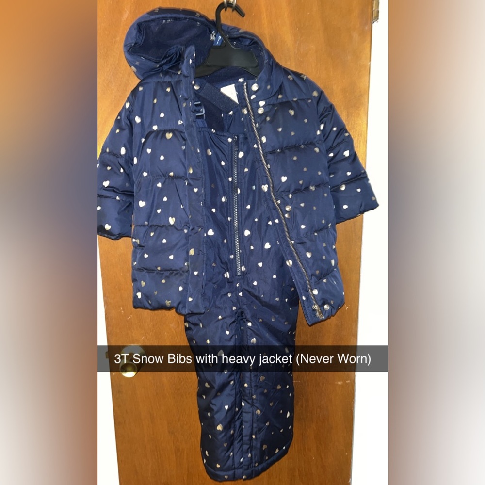 Snow Bibs with Jacket-Girls 4T